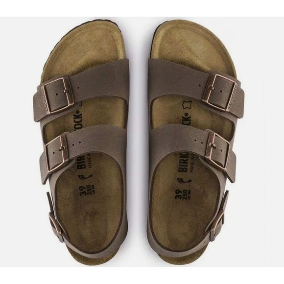 Birkenstock Milano Mocha Birkibuc Unisex Slingback Sandals EU 42=US Men 9-9.5 main image 2